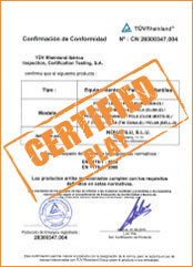 Certificates Swings acording to EN1176