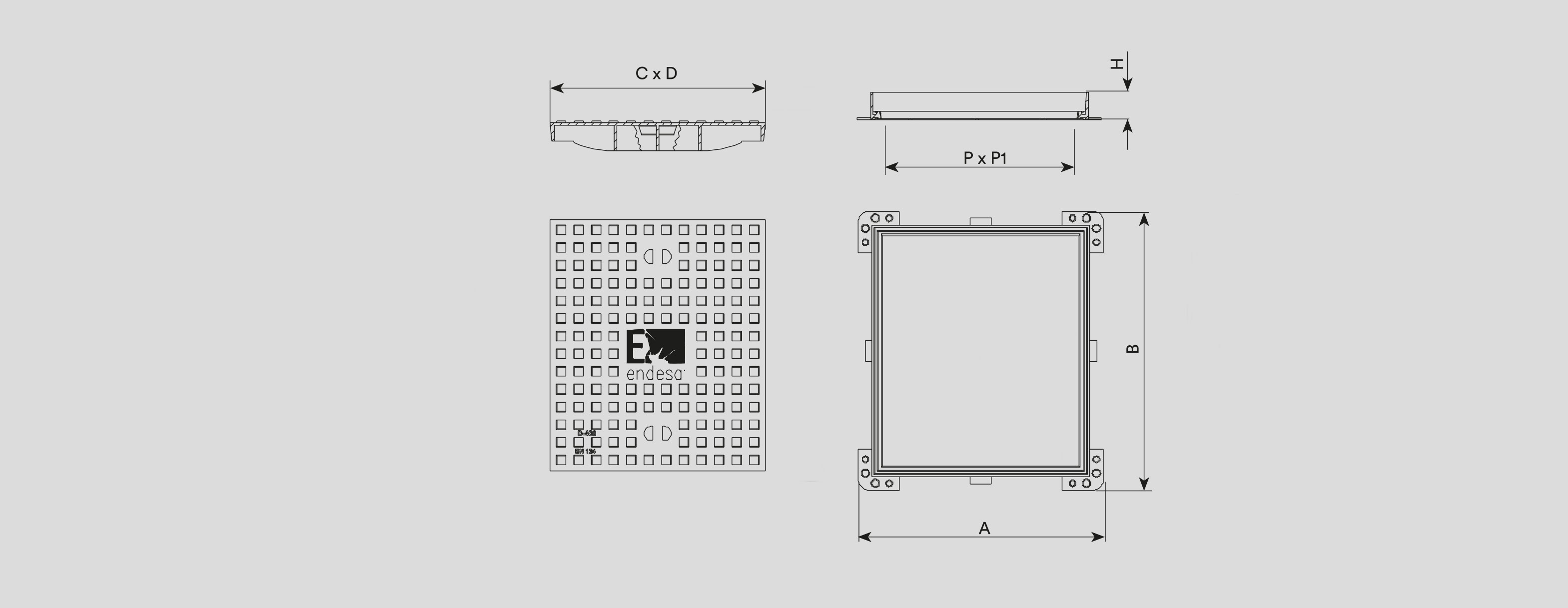 Covers and grates for sewage, manhole covers, cast iron, channels and sumps , Utility service manhole covers , ENA1 ENA1 , 