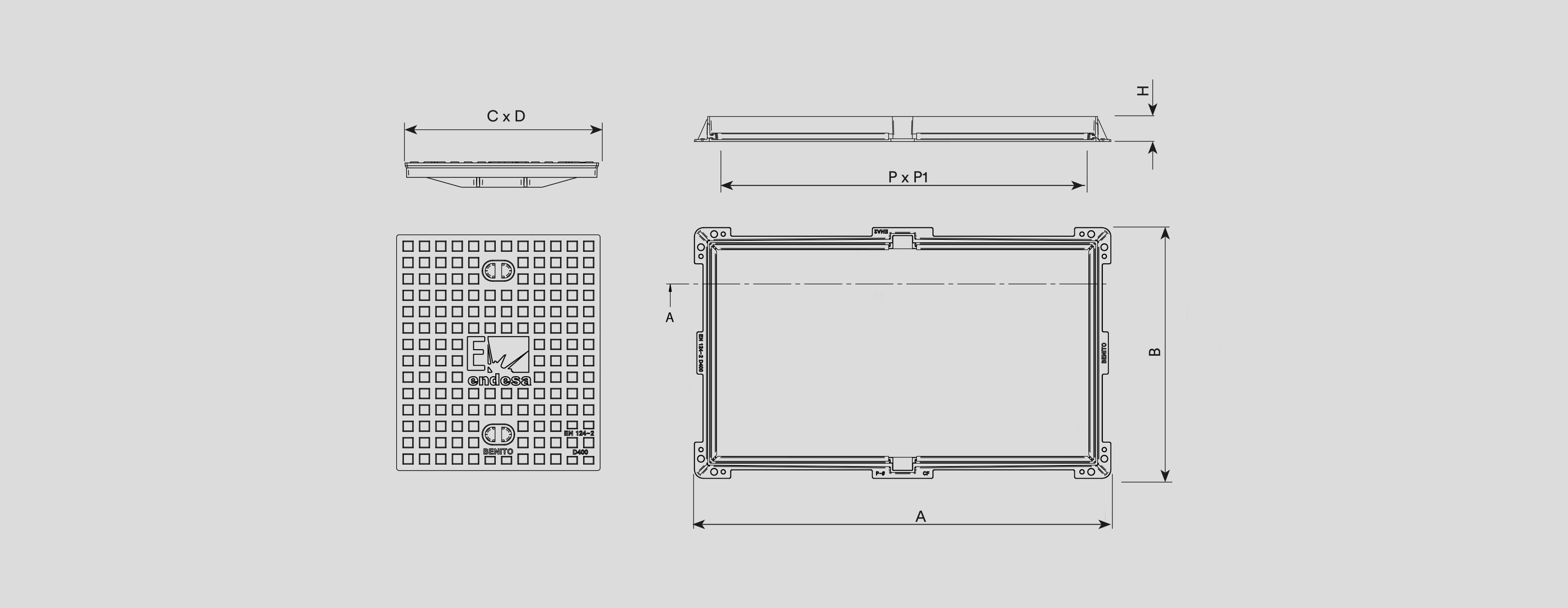 Covers and grates for sewage, manhole covers, cast iron, channels and sumps , Utility service manhole covers , ENA2 ENA2 , 