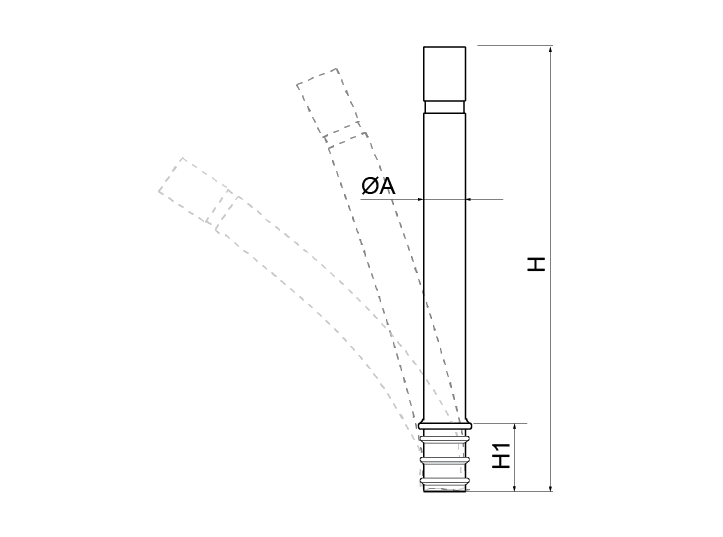 Street furniture with benches, litter bins, bollards, planters and equipment , Bollards , HFLEXLED Bollard Flexible with LED ,