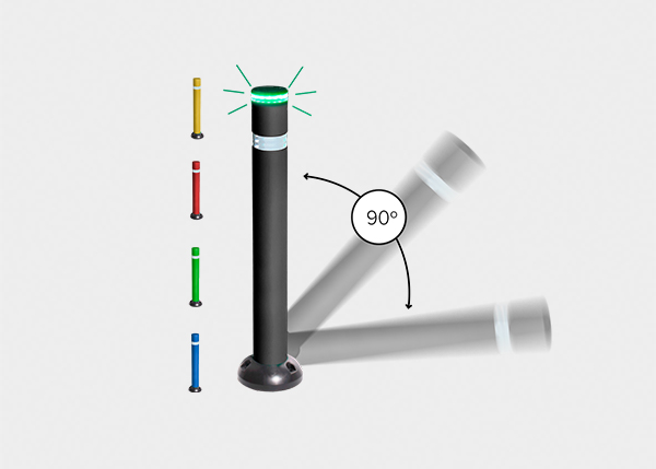 HFLEXLEDP - Borne Flexible avec LED et Socle