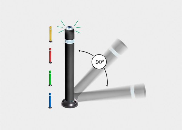 HFLEXLEDSOLP - Bollard Flexible with Solar LED and Base