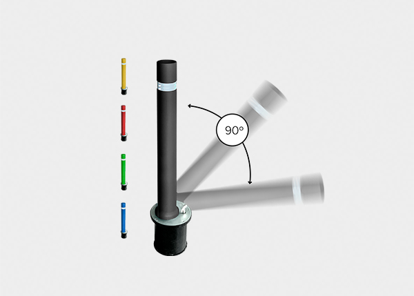 HFLEXMI - Bollard Removable Flexible with Inox Base