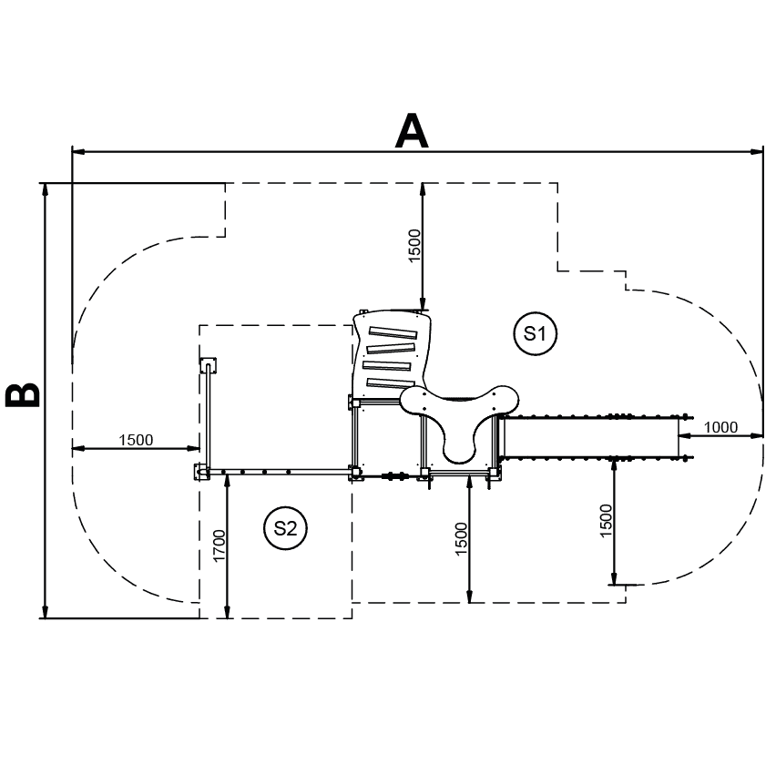 Playgrounds with slides, swings and children's games , Ekko Line  , JK003B KLASIK 3 , 