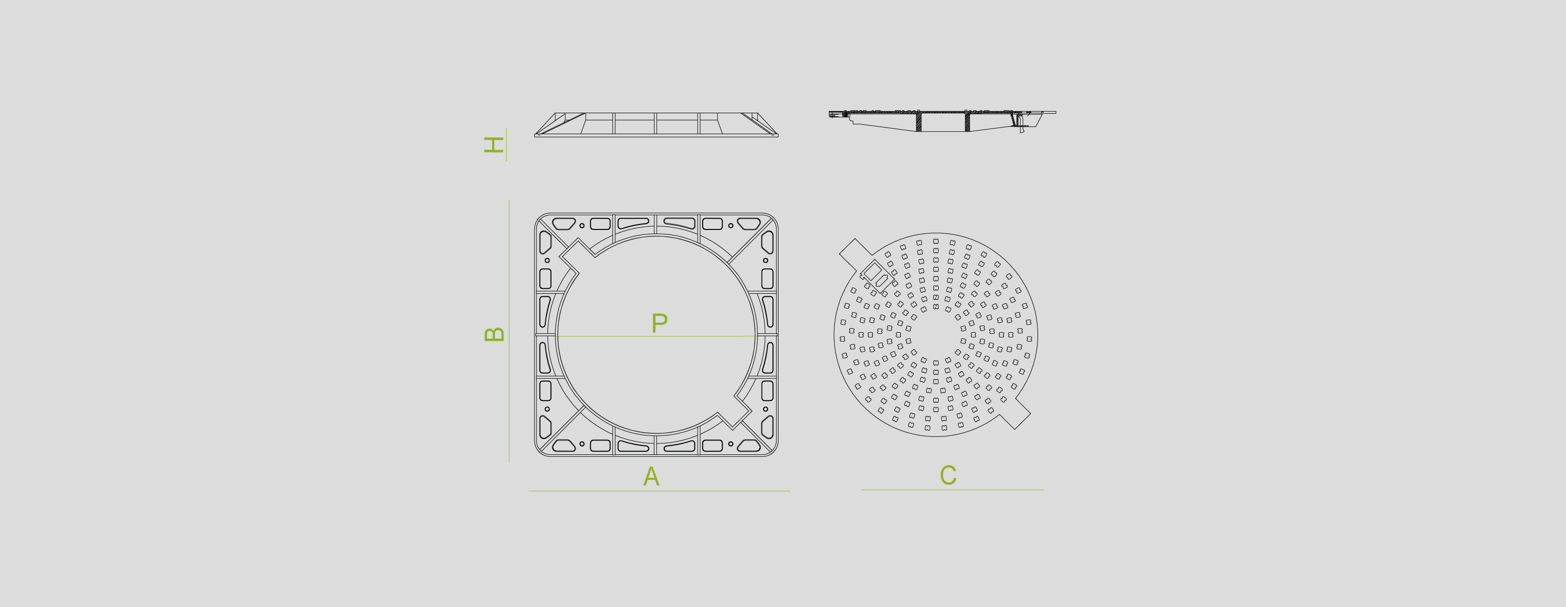 Covers and grates for sewage, manhole covers, cast iron, channels and sumps , Round Manhole Covers , TP3K85 Andri , 