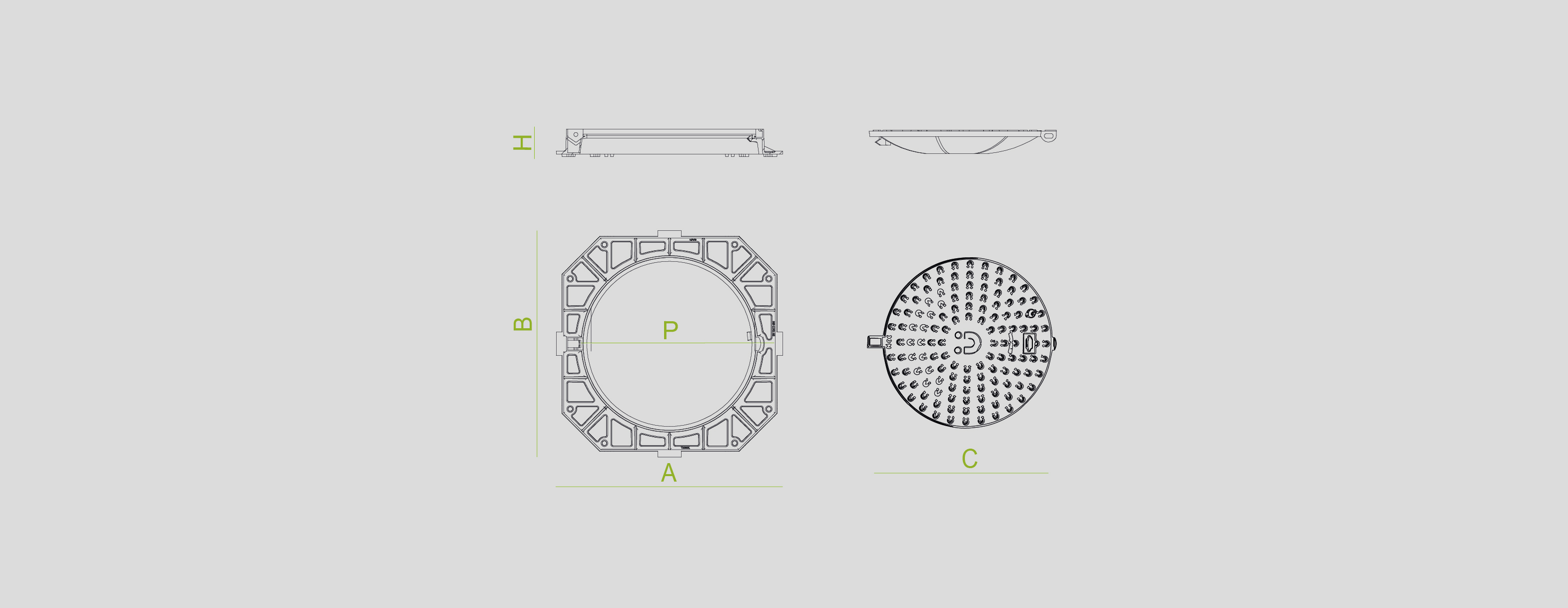 Covers and grates for sewage, manhole covers, cast iron, channels and sumps , Round Manhole Covers , TP3K Del , 