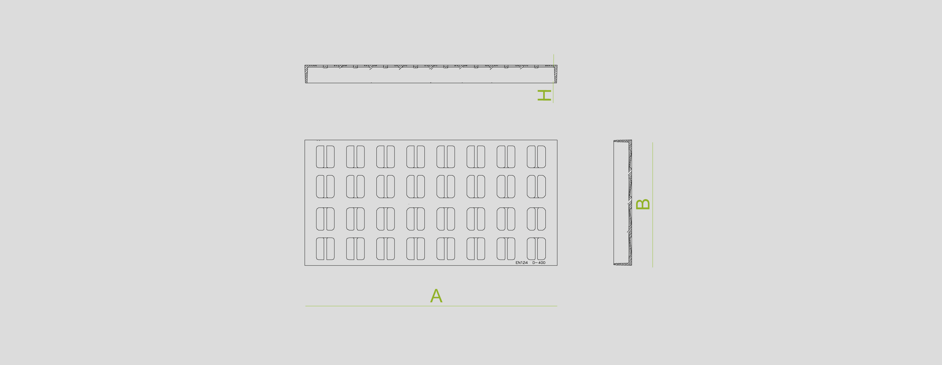 Tapas y rejas para el alcantarillado, de registro, de fundición, canales y sumideros , Rejas , TR2 Net , <strong>Imbornal y mobiliario urbano. Reja para alcantarillado TR2.</strong>