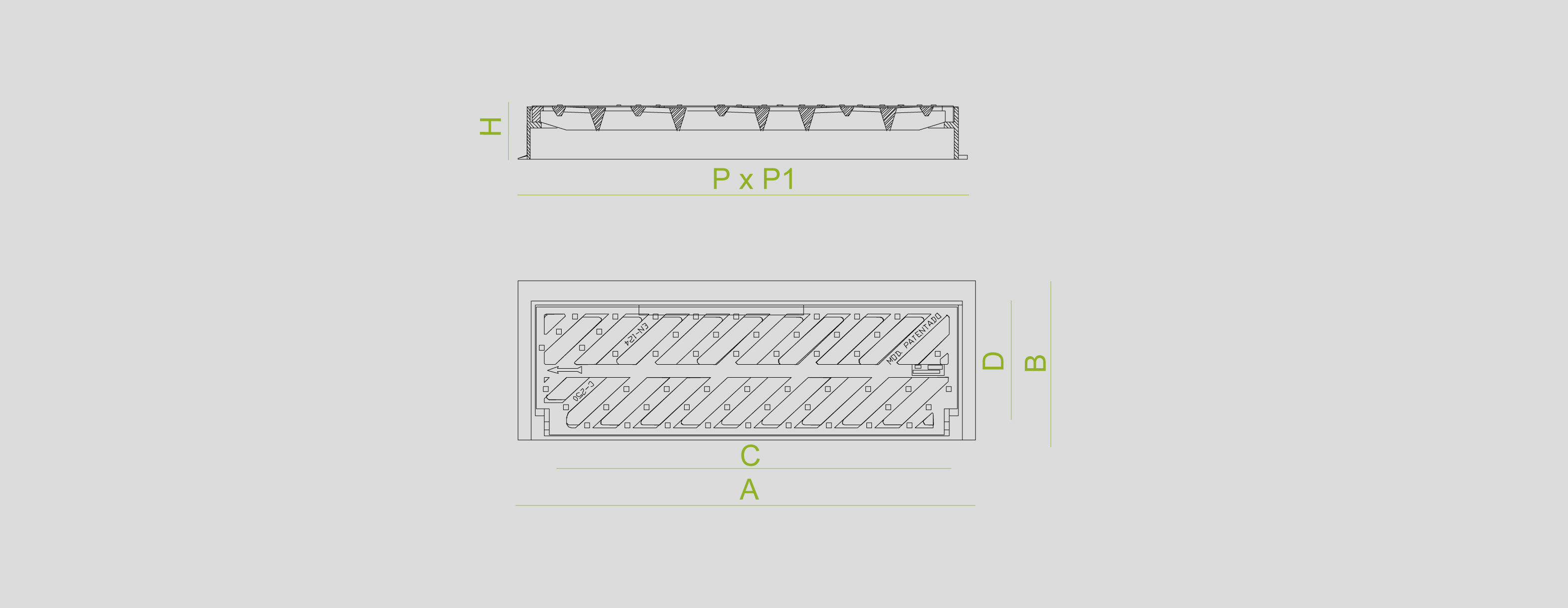 Tampons et grilles pour les égouts, regards, en fonte, caniveaux et avaloirs , Grilles , TR5 Mer , 