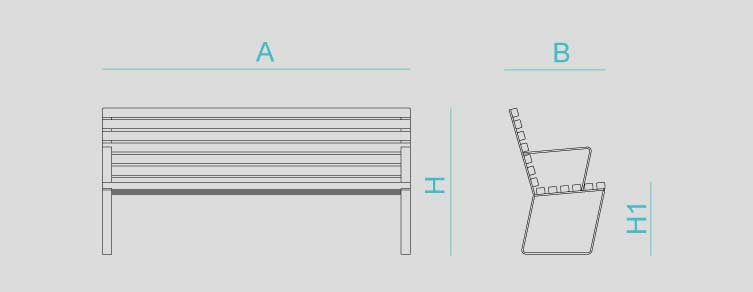 Street furniture with benches, litter bins, bollards, planters and equipment , Benches , UB12 Bench Egeo , 