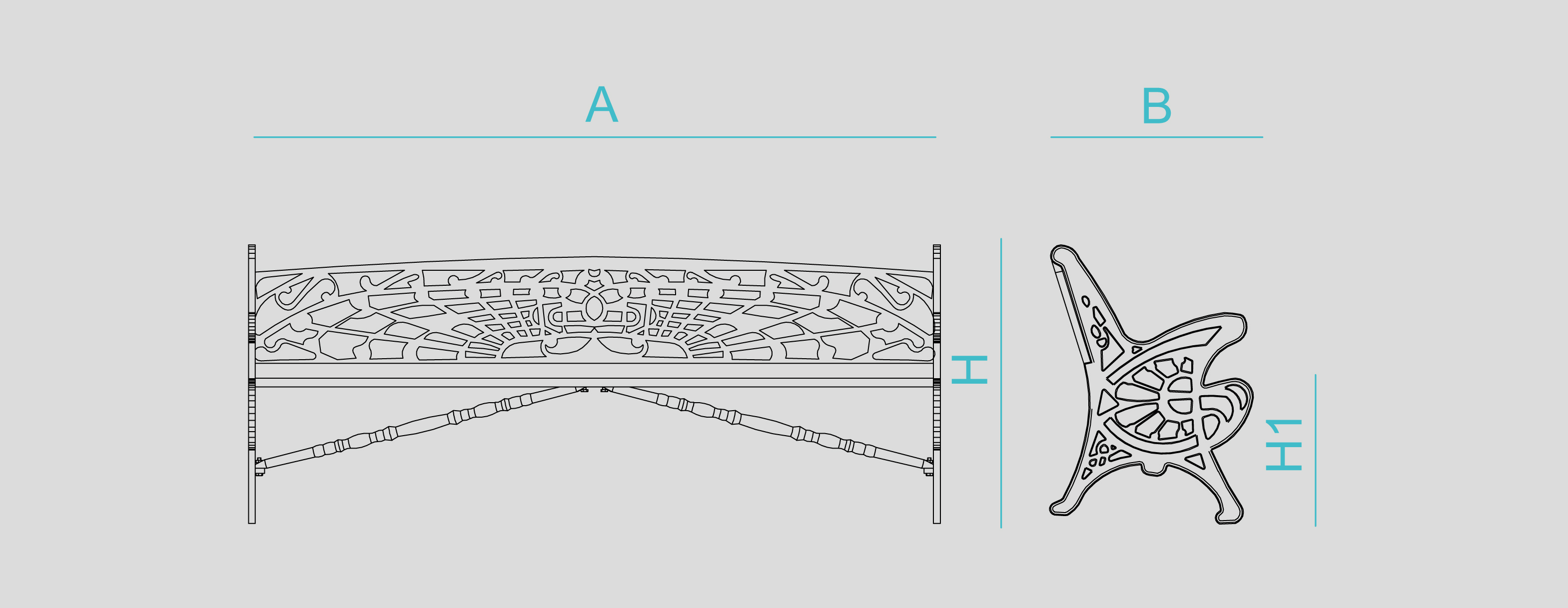 Street furniture with benches, litter bins, bollards, planters and equipment , Benches , UB8 Bench Sevilla , 