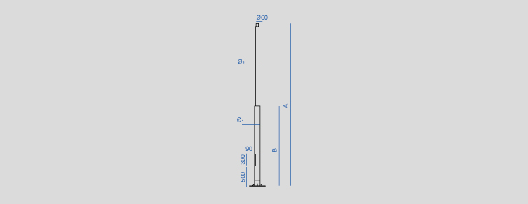 Public lighting with LED luminaires for outdoor lighting , Points of light  , ACLIL Innova Light point , 