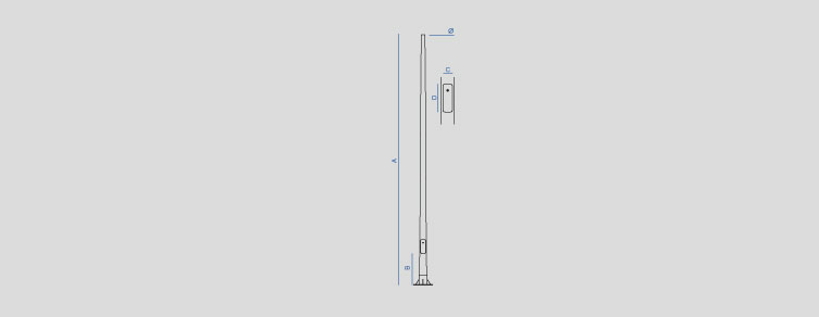 Public lighting with LED luminaires for outdoor lighting , Poles  , ACT Troncocónica Pole , 