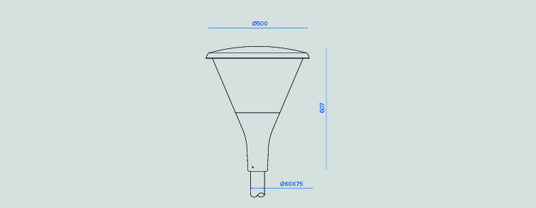 Public lighting with LED luminaires for outdoor lighting , Residential Lighting , ALDCL Dallas Copa Luminaire , 