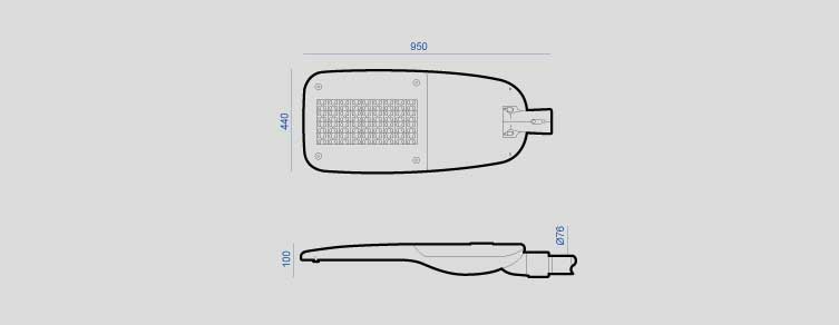 Public lighting with LED luminaires for outdoor lighting , Functional Lighting , ALMXXLL Milan XXL LED Luminaire   , 