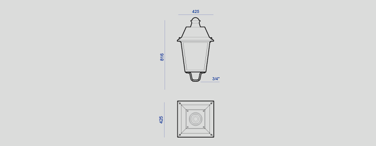 Public lighting with LED luminaires for outdoor lighting , Classical Lighting , ALVLL Villa Luxe LED Luminaire ,