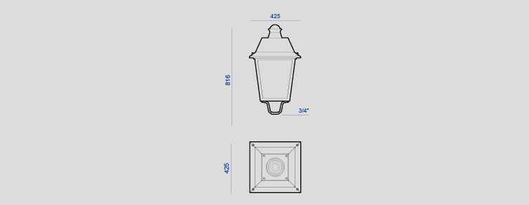 Eclairage public avec luminaires LED pour éclairage extérieur , Éclairage classique , ALVLL Luminaire LED Villa Luxe  , 