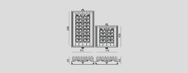 Public lighting with LED luminaires for outdoor lighting , Novatilux module , AML NOVATILUX module , 