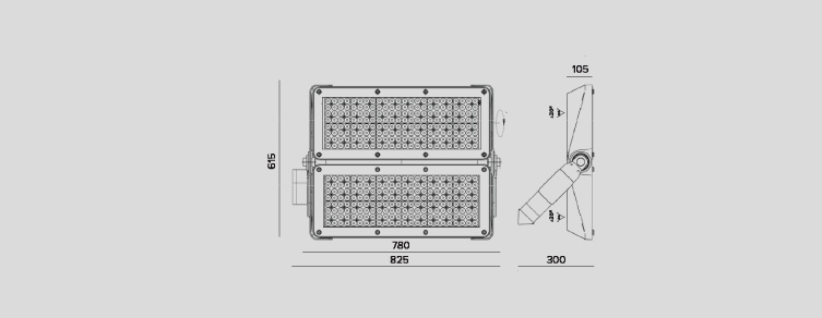 Alumbrado Público con luminarias LED para la iluminación exterior , Proyectores , APALL Proyector Apolo L , <strong>Proyector LED de bajo consumo</strong>