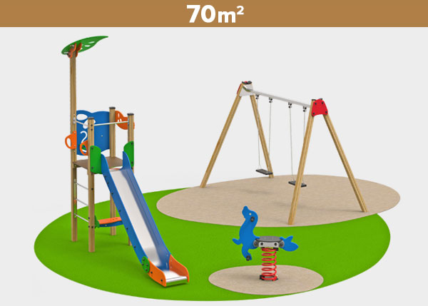 Parques  infantiles ,Áreas de juego ,MADERA4 Área de juego Madera 4