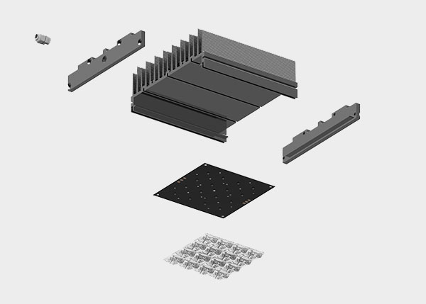 Public lighting with LED luminaires for outdoor lighting , Novatilux module , AML NOVATILUX module , 