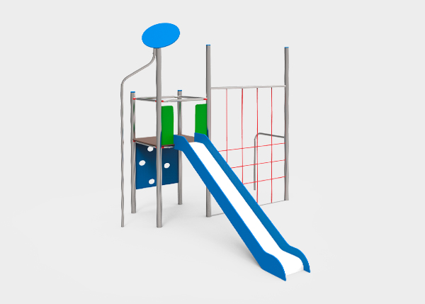 Parques infantiles con columpios, toboganes y juegos infantiles , Línea Fly , PFC2 HELI , 