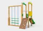 Aire de jeux avec toboggans, balançoires et jeux pour enfants , Ligne Dino , PDC4 TUX , 