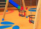 Aire de jeux avec toboggans, balançoires et jeux pour enfants , Balançoires , PCL5 Balançoire Clok Cuna , 