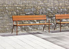 Street furniture with benches, litter bins, bollards, planters and equipment , Benches , UB29 Oslo bench , 