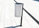 Street furniture with benches, litter bins, bollards, planters and equipment , Litter bins , UP10 Minimus Litter bin , 