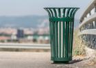 Street furniture with benches, litter bins, bollards, planters and equipment , Litter bins , UP17 Flor Litter bin , 