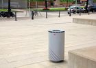 Street furniture with benches, litter bins, bollards, planters and equipment , Litter bins , UP23 Mielek.r Litter bin , 