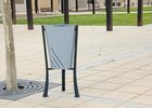 Street furniture with benches, litter bins, bollards, planters and equipment , Litter bins , UP26 Minsk litter Bin  , 