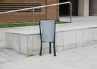 Street furniture with benches, litter bins, bollards, planters and equipment , Litter bins , UP26 Minsk litter Bin  , 