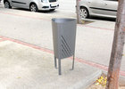 Street furniture with benches, litter bins, bollards, planters and equipment , Litter bins , UP60 P77 Litter bin , 