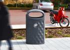 Street furniture with benches, litter bins, bollards, planters and equipment , Litter bins , UP80 Eterna Litter bin , 