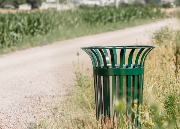 Street furniture with benches, litter bins, bollards, planters and equipment , Litter bins , UP17 Flor Litter bin , 