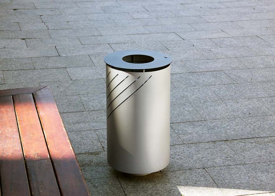 Street furniture with benches, litter bins, bollards, planters and equipment , Litter bins , UP23 Mielek.r Litter bin , 