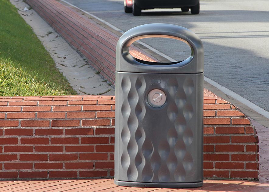 Street furniture with benches, litter bins, bollards, planters and equipment , Litter bins , UP80 Eterna Litter bin , 