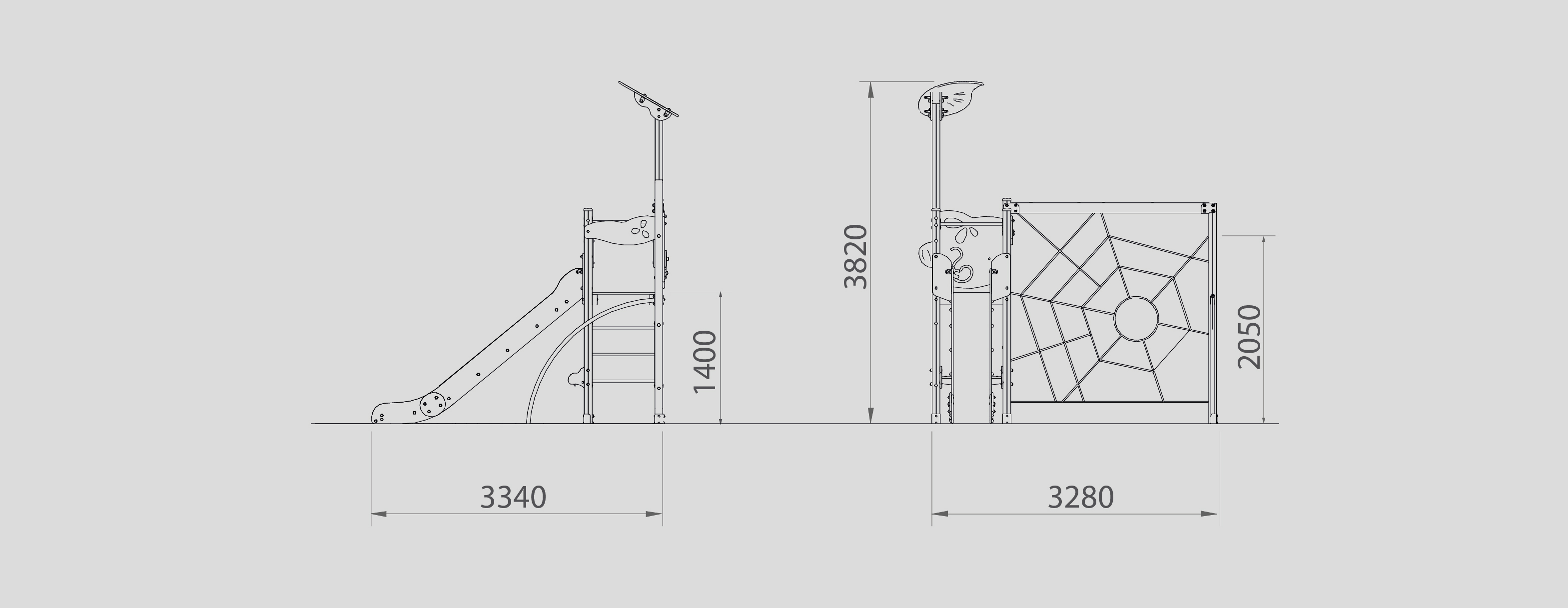 Playgrounds with slides, swings and children's games , Ekko Line  , PEC1 YUM , 