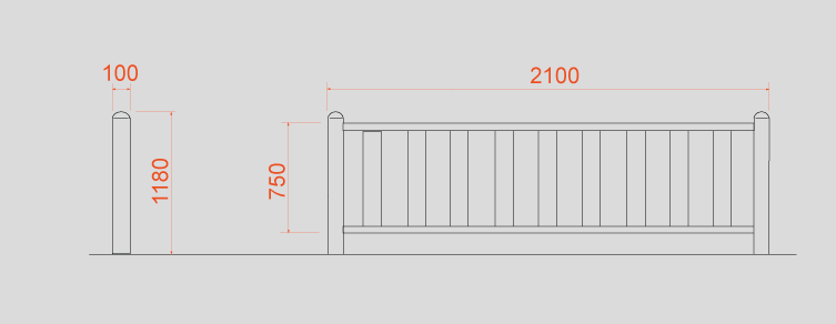 Playgrounds with slides, swings and children's games , Accessories , PVL3 Fence METAL , 