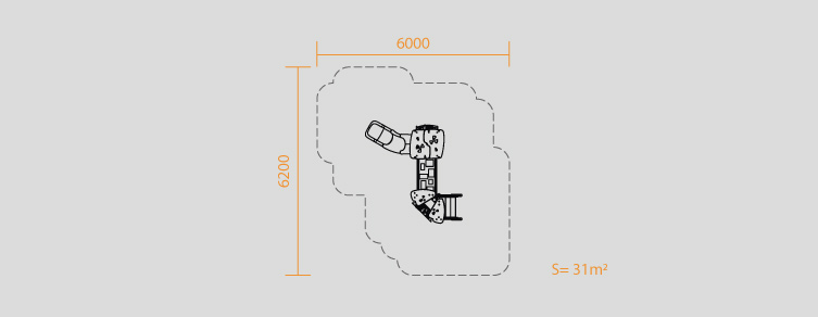 Parques infantiles con columpios, toboganes y juegos infantiles , Línea Alu , PAC02 Beta , 