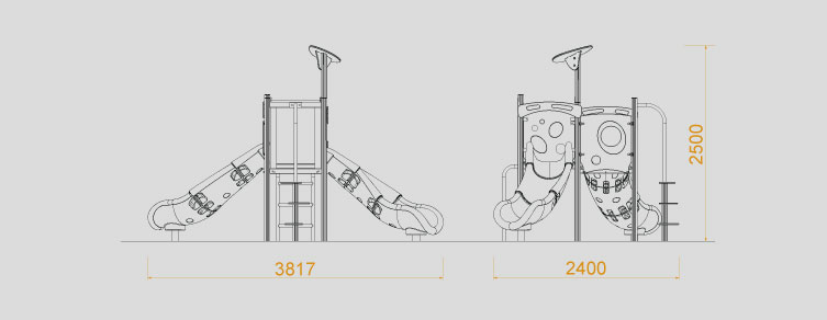 Playgrounds with slides, swings and children's games , Adventure Line  , PAC1 SIVA , 