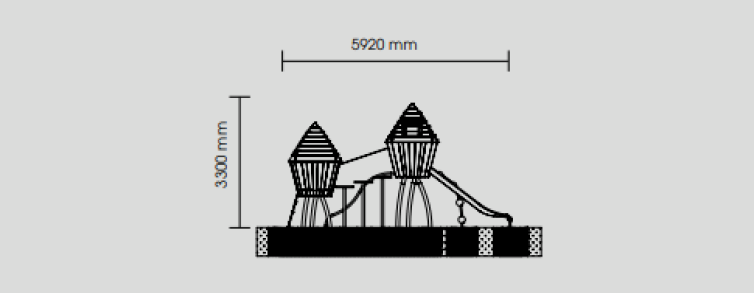 Playgrounds with slides, swings and children's games , Robinius line , PBC3 Cedar , 