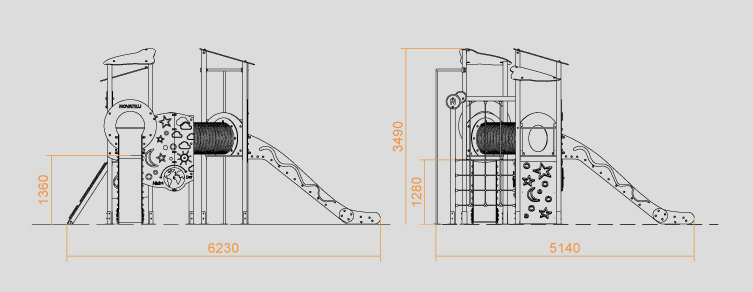 Playgrounds with slides, swings and children's games , Educa line , PCE04 SIRI , 