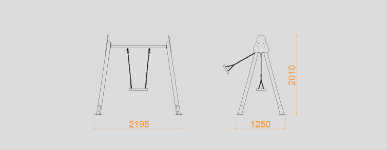 Parques infantiles con columpios, toboganes y juegos infantiles , Columpios , PCL7 Columpio Tik , 