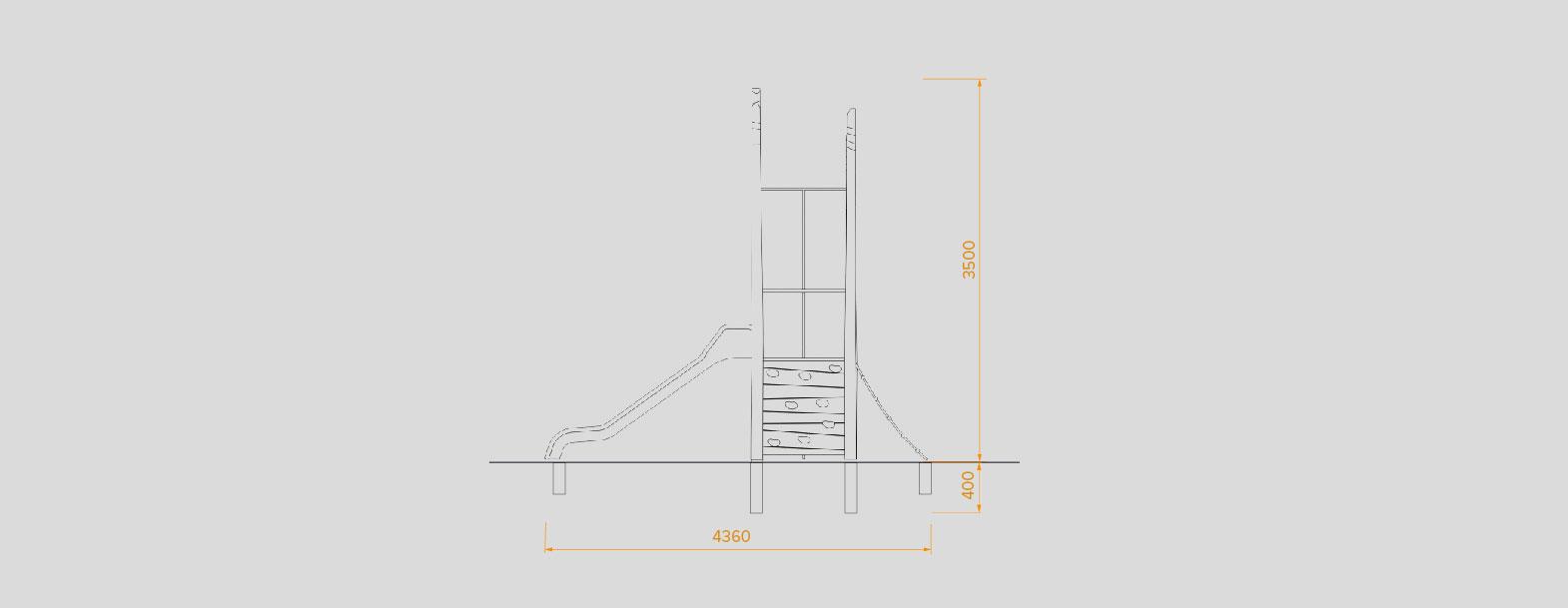 Playgrounds with slides, swings and children's games , Natura line , PNC1 DURO , 