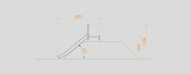 Playgrounds with slides, swings and children's games , Slides , PTB7 Dera Slide , 