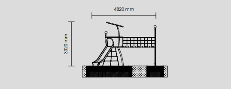 Playgrounds with slides, swings and children's games , Style Line , PYC2 Lunar , 