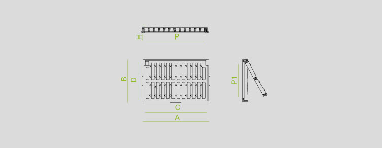 Covers and grates for sewage, manhole covers, cast iron, channels and sumps , Grates , TR10 Horizon , 