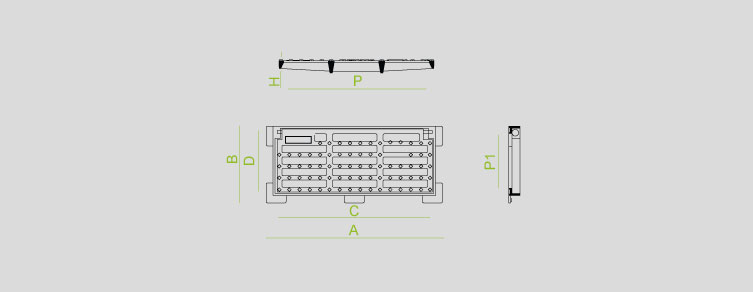 Tampons et grilles pour les égouts, regards, en fonte, caniveaux et avaloirs , Grilles , TR11 Terra , 